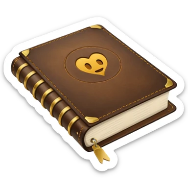 address book with a contact silhouette sticker