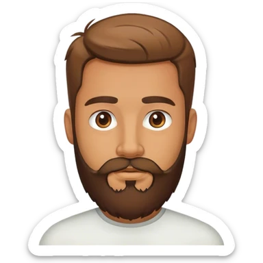 crea un emoji de un hombre con barba  sticker