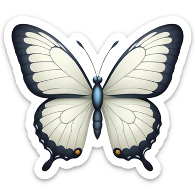 White butterfly sticker