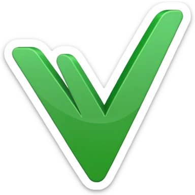 Green check mark no background sticker