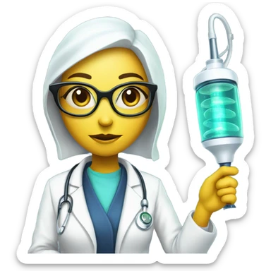 Reptilian alien woman, is a doctor sticker