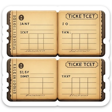 ticket ledger sticker