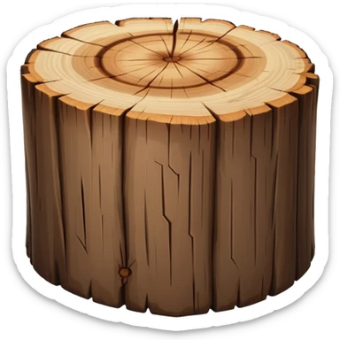 wood log sticker