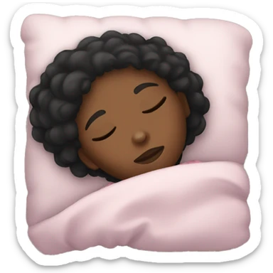 black girl sleeping sticker