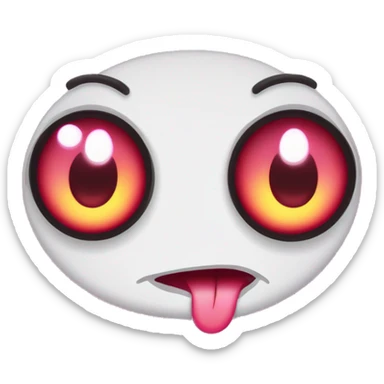 Cartoon in bright neon colours with pale red eyes happy chill eyes half open, in the style of Disney and loony tunes vector art clipart sticker