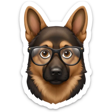 German shepherd wearing cool glasses sticker