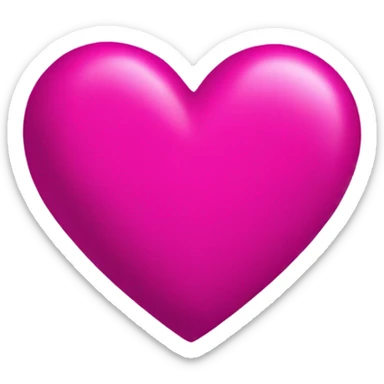 Fuchsia heart sticker