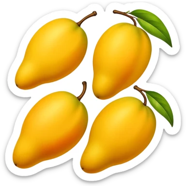 Emoji Mangoes flying sticker