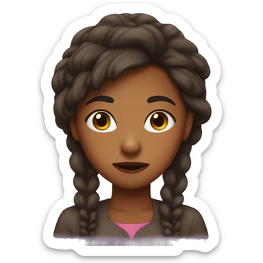brown girl mad sticker