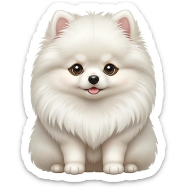 White Pomeranian sticker