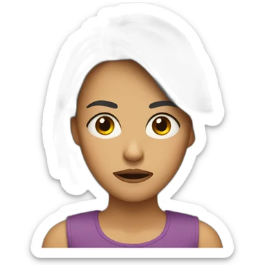 Annoyed woman sticker