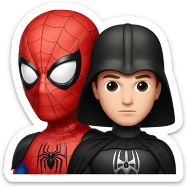 spider mam darth veder sticker