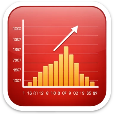 chart going down and green sticker