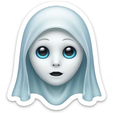 Ghost with cool face sticker