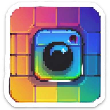 Instagram gradient logo sticker