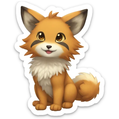 Anthro Chibi-style-Fur-Sona-Fakémon Full Body sticker