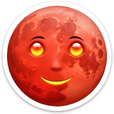 red moon sticker