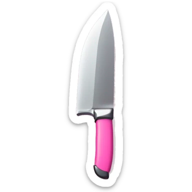 pink cute knife sticker