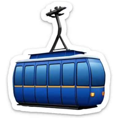 create cablecsr emoji in winter witht he logo of Bergbahnen Adelboden Lenk. make it dark blue. and add the words: Lenk  sticker