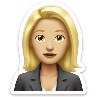Blonde boss lady  sticker