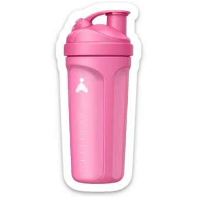 pink protein shaker bottle sticker