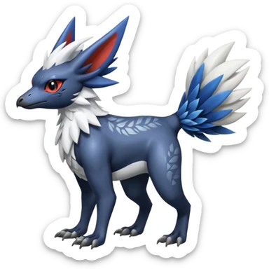 Shiny Trico-Nargacuga-Silvally-Absol-fusion sticker