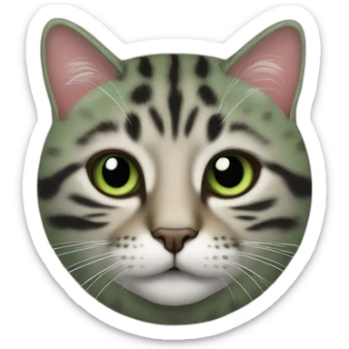 prompt cat watermelon hybrid sticker