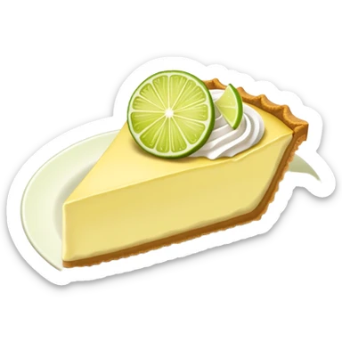 Slice of Florida key lime pie sticker
