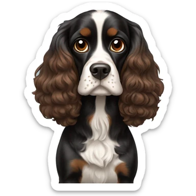 black-brown-cocker-spaniel-king-charles-cavalier sticker