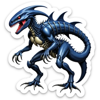  Venom-Garchomp-Xenomorph-hybrid-fantasy-creature (full body) sticker