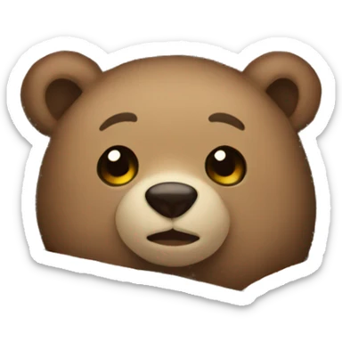 bear cozy in blanket sticker