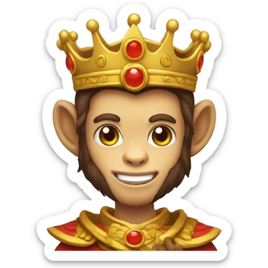 monkey king before he got a crown. a nice monkey sticker