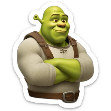 Shrek qui embrasse ￼ sticker