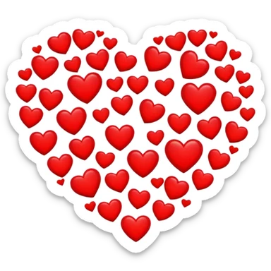 heart with many hearts sticker