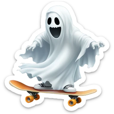 ghost riding a skateboard  sticker