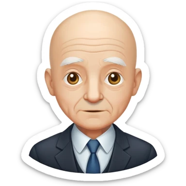 Old man bald with suit he is a mathematical  sticker