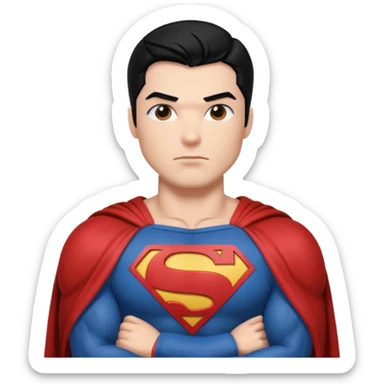 black haired superman sticker