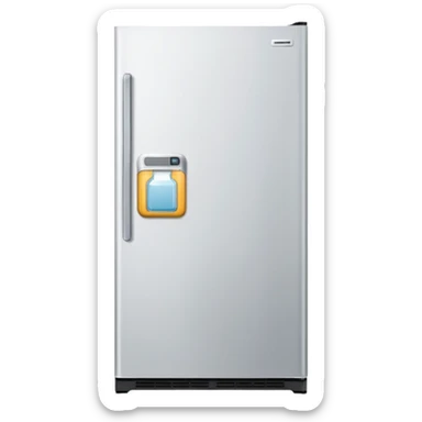 A Twitter-like emoji about a white fridge sticker