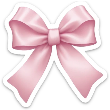 light pink ribbon bow sticker