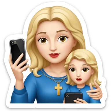 emoji della madonna che si scatta un selfie 
 sticker