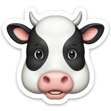 draw this emoji whit just line 🐮 sticker