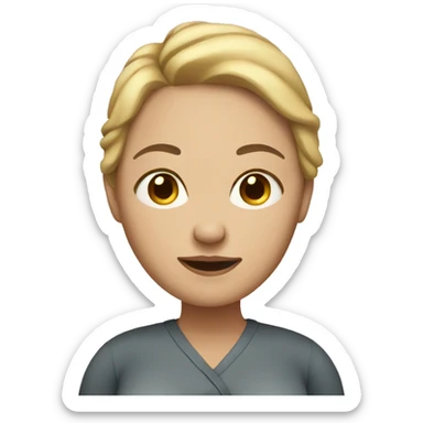 Pregnant white woman sticker