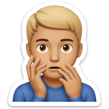 Persona indecisa rascándose la barbilla. sticker