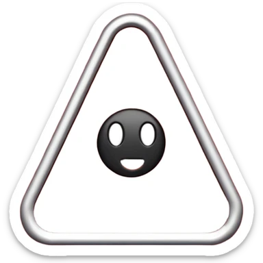 Emoji warning: red triangle, black exclamation mark, flat design, simple, emoji style. bold, high contrast, sticker