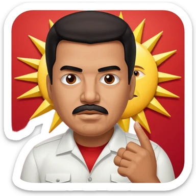 Nicolas Maduro figthing with elon musk sticker