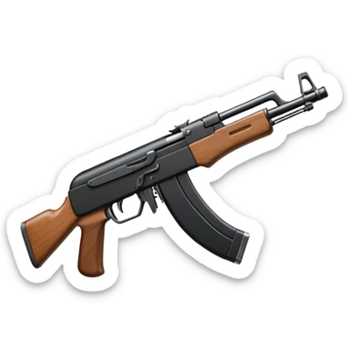 Realistic akm 47 ينظر جهة اليسار و مكتمل من جميع النواحي sticker