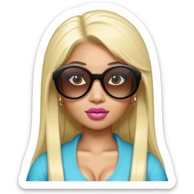 Nicki Minaj wear sunglasses sticker