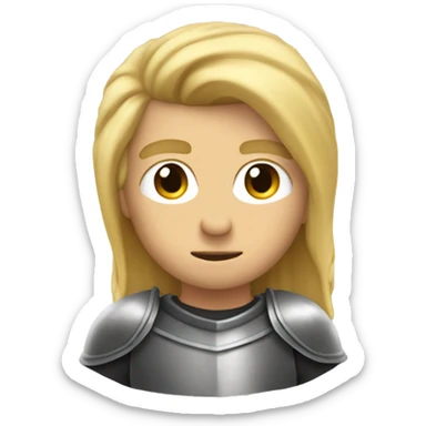knight longish blonde hair rear back sticker