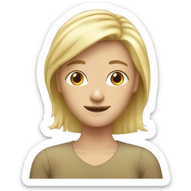 Blond, Woman in couple with Tallman, Empty Hair sticker