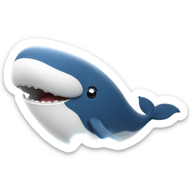 A whale farting stinky sticker